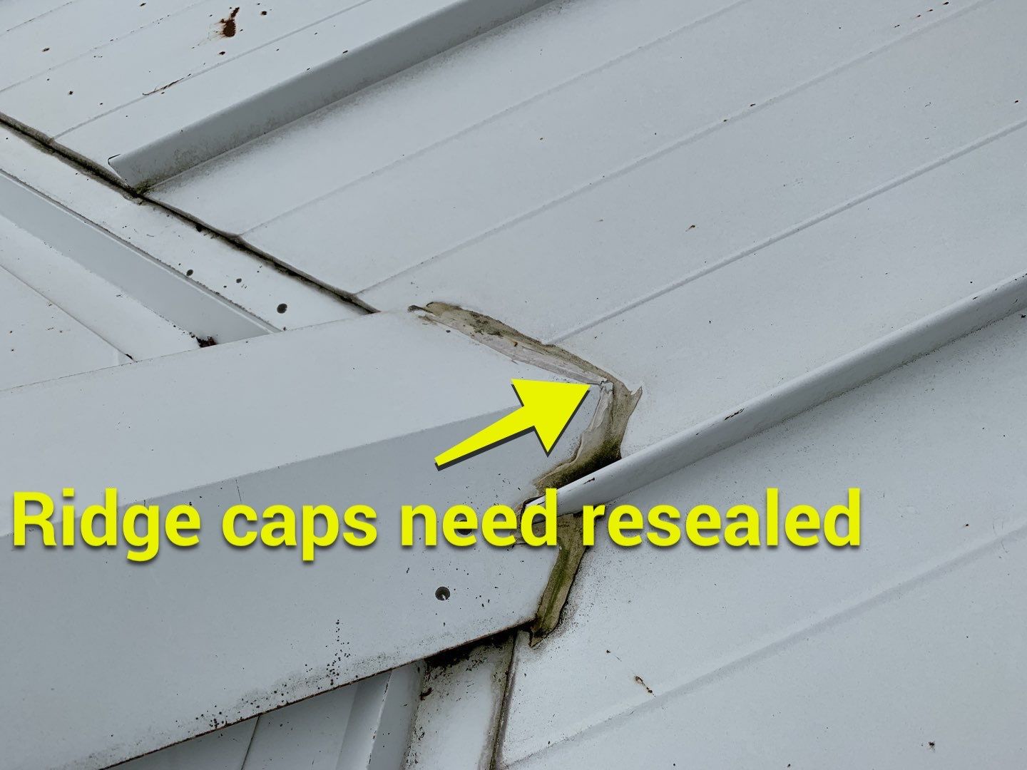 ridge caps need resealed