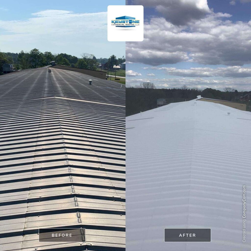 elastomeric roof before and after in Pennsylvania
