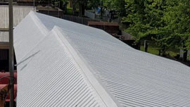 a coated metal roof