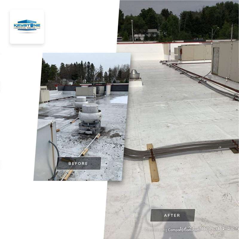 hutchinson foods before after roof